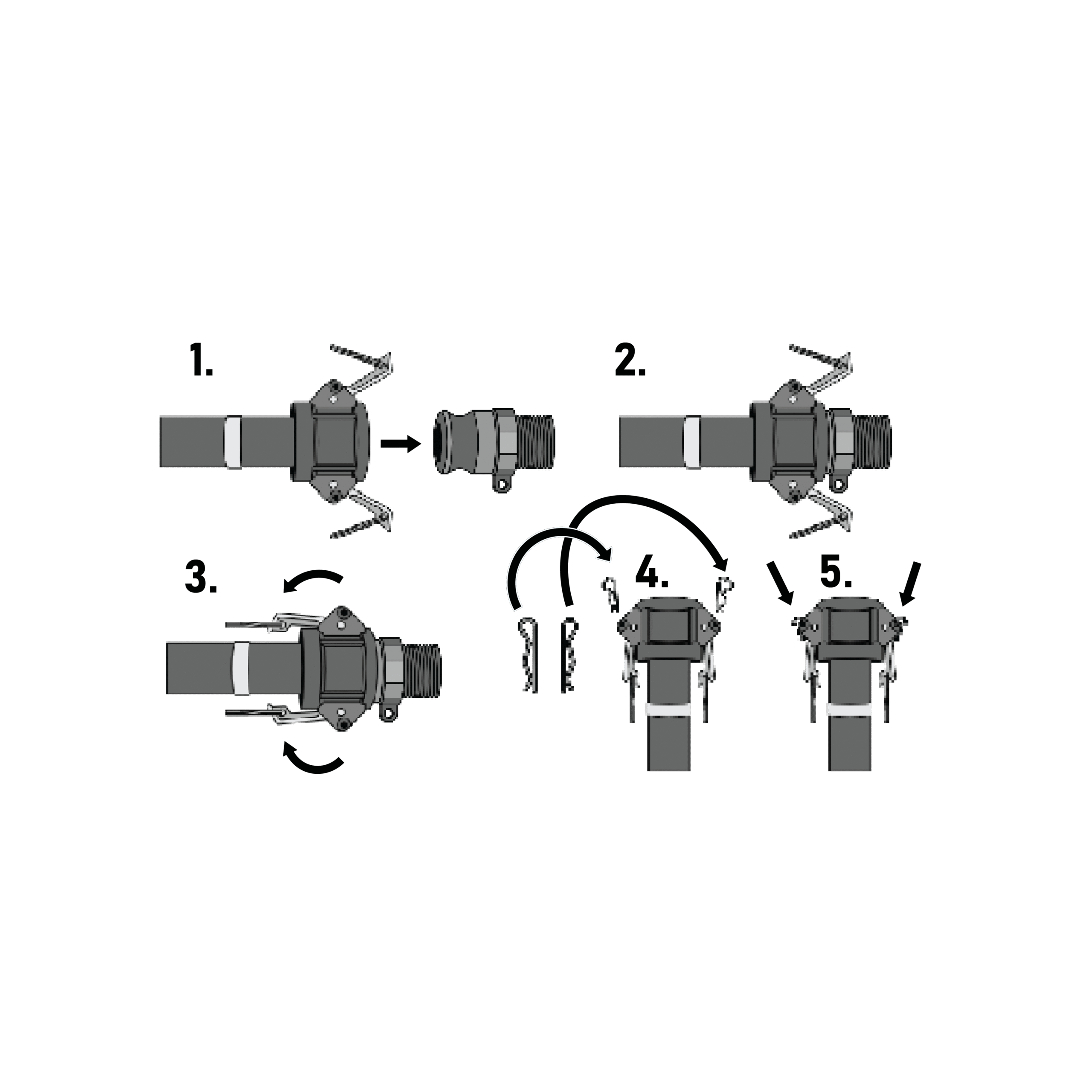 How to connect hoses in four steps